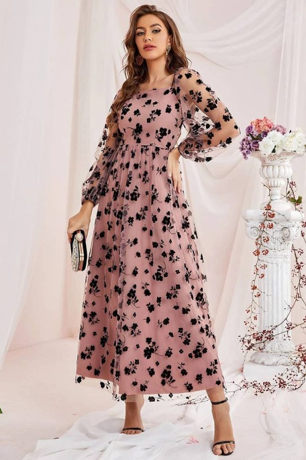 Robe Longue Champêtre <br> Rose – Image 3