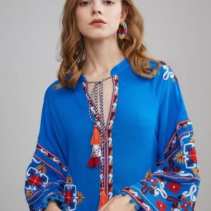 Blouse Rétro Vintage Brodée