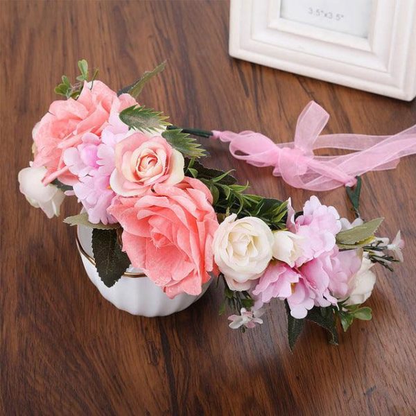 Couronne de Fleurs <br/>Mariage Rose